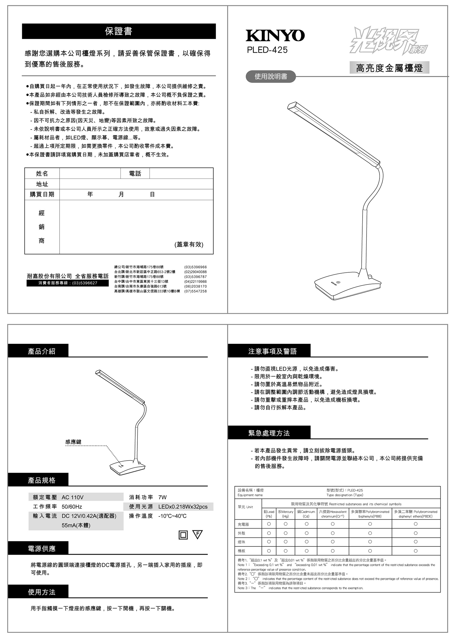 产品名称:高亮度 led金属台灯